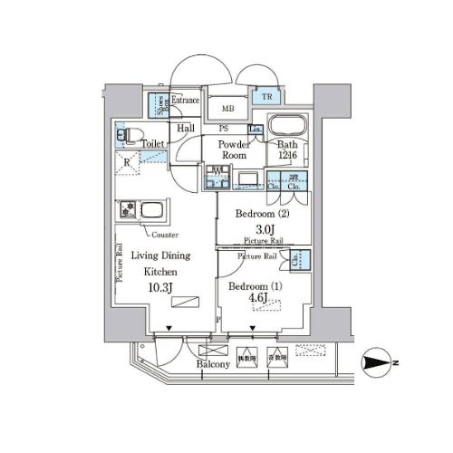 パークアクシス入谷｜間取図