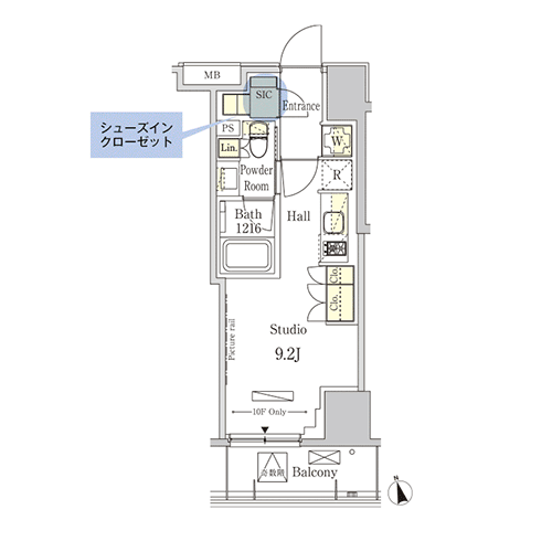 パークアクシス南青山七丁目：間取図