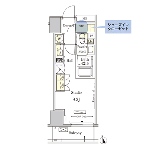 パークアクシス南青山七丁目：間取図