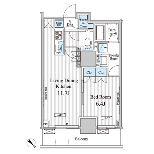 パークアクシス御茶ノ水：間取図