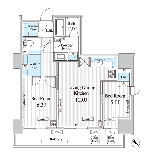 パークアクシス御茶ノ水：間取図