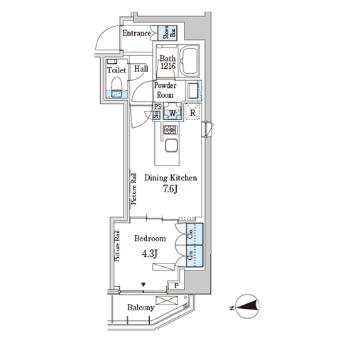 パークアクシス三番町：間取図
