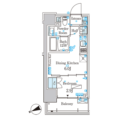 パークアクシス芝浦キャナル｜間取図