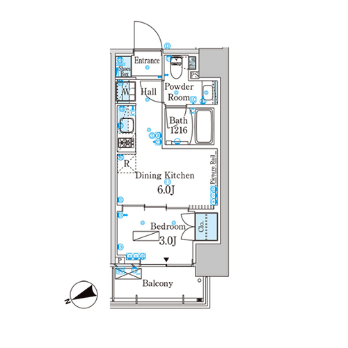 パークアクシス芝浦キャナル｜間取図
